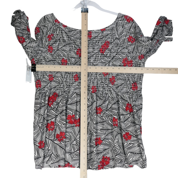 J Jill Blouse Womens Size XL Petite PXL Top Shirt Smocked Bodice Peasant Boho - Picture 8 of 11